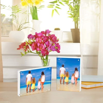 Màn hình hình ảnh acrylic 4X6 tự động rõ ràng khung hình poster acrylic hai mặt