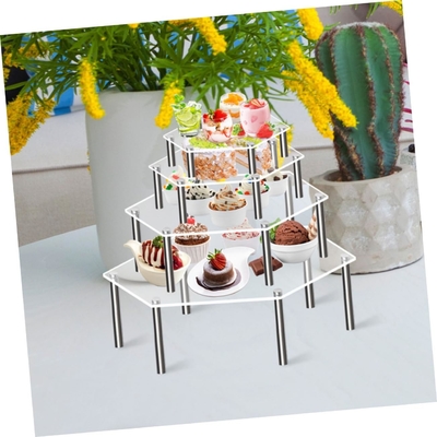 Acrylic Cupcake Display Stand Set Stackable Dessert Showcase For Party Weddings