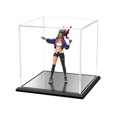 Doorzichtige Acryl Display Case Geassembleerde Kubus Display Box Stand Stofbestendig Beschermingsvitrine voor Action Figures Speelgoed