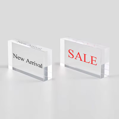 Custom Size Clear Acrylic Sign Block Acrylic Logo Block For Personalized Name Title
