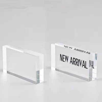Custom Size Clear Acrylic Sign Block Acrylic Logo Block For Personalized Name Title