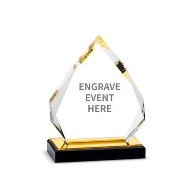 6'' Clear Diamond Acrylic Recognition Awards Trophy Plaque Bản khắc tùy chỉnh