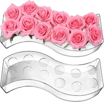 12 holes ronde acryl bloemen doos bloemstalletjes voor huisversiering of bruiloft tafel