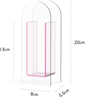 U Shape Plexiglass Acrylic Floral Stands , Acrylic Centrepiece Stand Custom Thickness