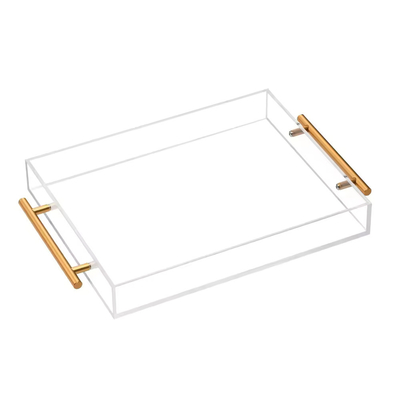 Wholesale Clear Large Acrylic Tray Decorative Acrylic Display Tray With Handle