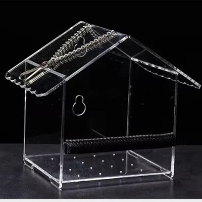 Được nuôi dưỡng tốt Acrylic Bird Feeder Window Plexiglass Bird House Hình dạng tùy chỉnh