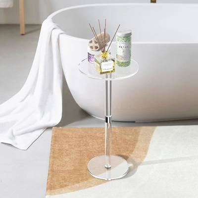 Dễ dàng lắp ráp đồ nội thất Acrylic tùy chỉnh Clear Side Table Coffee Table For Small Space