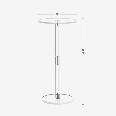 Dễ dàng lắp ráp đồ nội thất Acrylic tùy chỉnh Clear Side Table Coffee Table For Small Space