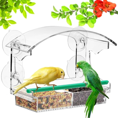 4 Extra Strong Suction Cups Acrylic Parrot Feeder Plexiglass Birdhouse Custom Logo