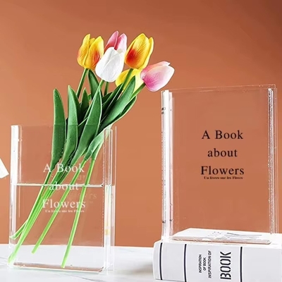 OEM unieke moderne acryl vaas voor bloemen, 5 mm dikke acryl bloemstalletjes