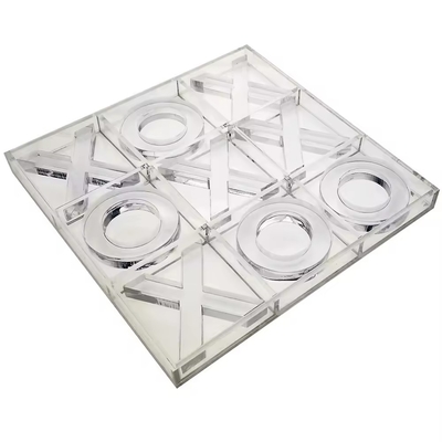 Διαφανές Tic Tac Toe Board 3D Ακρυλικό XO Set Παιχνιδιού για ενήλικες και παιδιά