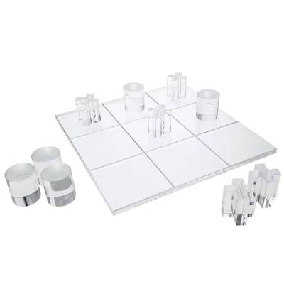 Διαφανές Tic Tac Toe Board 3D Ακρυλικό XO Set Παιχνιδιού για ενήλικες και παιδιά