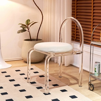 Modern Custom Acrylic Furniture acrylic dressing table chair 43X45X73cm For Bedroom