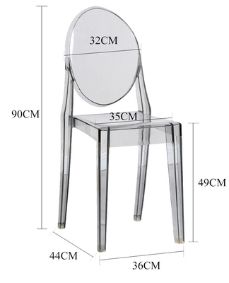 Modern Custom Acrylic Furniture Lucite Dining Chairs For Dinning Room Wedding Event