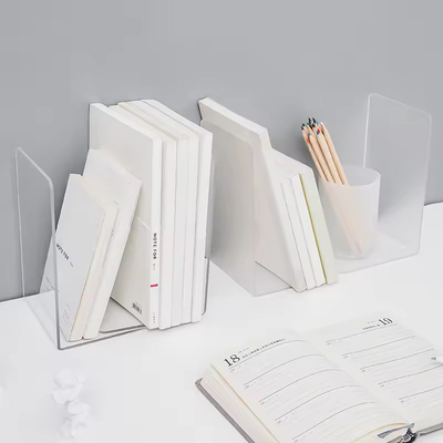 Custom Size Acrylic Bookends Plexiglas Shelves Heavy Duty Desktop Book Organizer