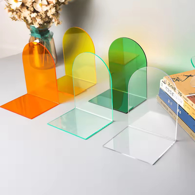 Custom Size Acrylic Bookends Plexiglas Shelves Heavy Duty Desktop Book Organizer