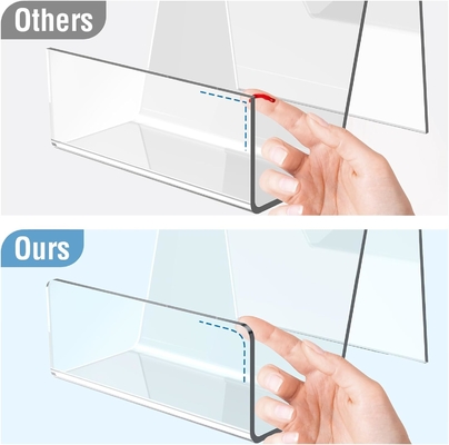 OEM Acrylic Display Stand Acrylic Desktop Organizer For Books Albums CDs Magazines