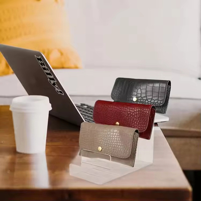 Custom Thickness Acrylic Wallet Display Stand For Space Saving Display Solutions