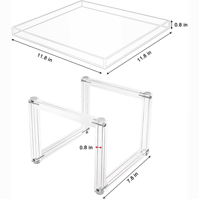 Assembled Design Acrylic Cake Stand Buffer Table Riser Food Serving Custom Printing