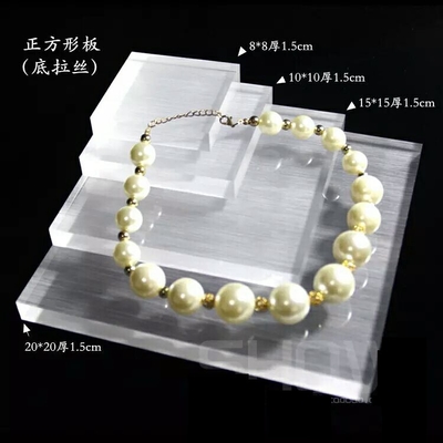 Luxe geborstelde afwerking Acryl sieraden Display stand voor halskettingen Oorbellen Armbanden