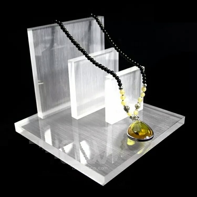 Luxe geborstelde afwerking Acryl sieraden Display stand voor halskettingen Oorbellen Armbanden
