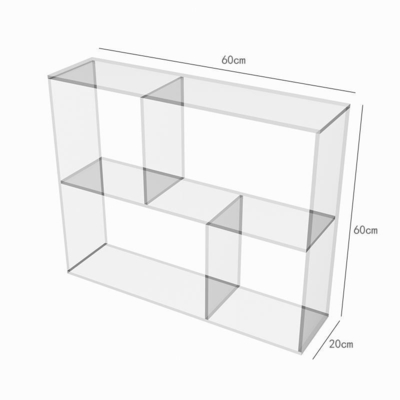 Modern Wall Mounted Acrylic Display , Home Office Decor Acrylic Wall Display Shelf