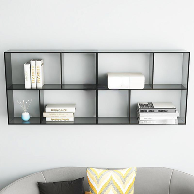 Modern Wall Mounted Acrylic Display , Home Office Decor Acrylic Wall Display Shelf