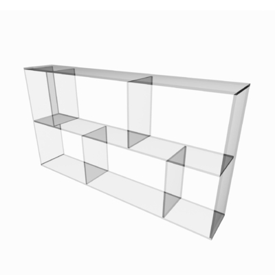 Modern Wall Mounted Acrylic Display , Home Office Decor Acrylic Wall Display Shelf