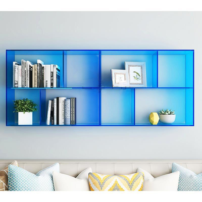 Modern Wall Mounted Acrylic Display , Home Office Decor Acrylic Wall Display Shelf