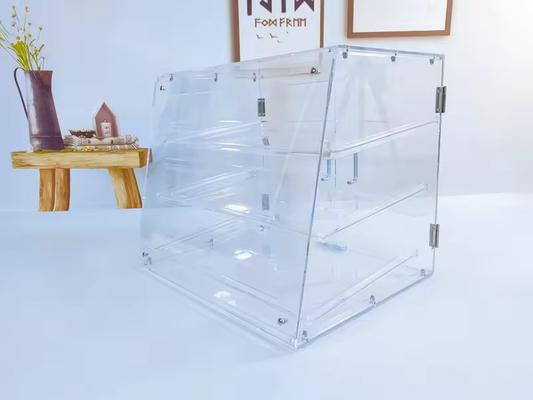Versatile Acrylic Display Shelf Acrylic Cake Display Box With Tray 54 X 44 X 42cm