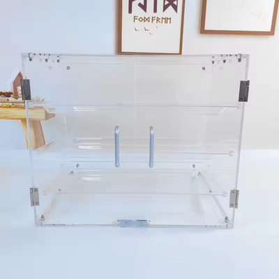 Versatile Acrylic Display Shelf Acrylic Cake Display Box With Tray 54 X 44 X 42cm