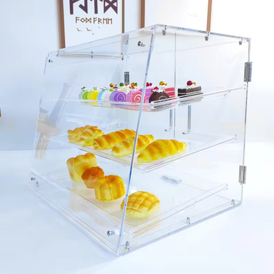 Versatile Acrylic Display Shelf Acrylic Cake Display Box With Tray 54 X 44 X 42cm