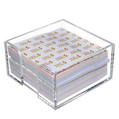 Tùy chỉnh màu văn phòng sử dụng Note Pad Acrylic Box Plexiglass Pad Holder cho nhà hàng