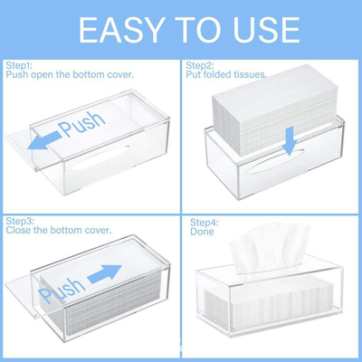 Groothandel Desktop Transparent Creative Acrylic Tissue Box Voor Restaurants En Hotels