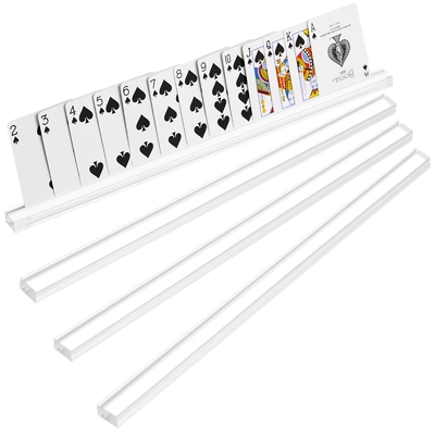 4 Pack Διαφανής Ακρυλικός Κρατητής Παιχνιδιών Κάρτας Για Trump Games