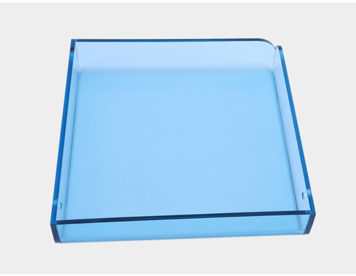 OEM Green Square Acrylic Tray Plexiglass Fruit Tray With Removable Compartments
