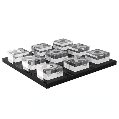 Custom Acrylic Game Set XO Lucite Chess Board 30x30cm For Entertainment