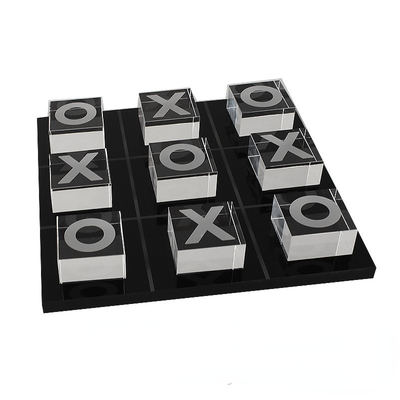 Custom Acrylic Game Set XO Lucite Chess Board 30x30cm For Entertainment