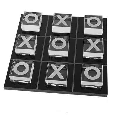 Custom Acrylic Game Set XO Lucite Chess Board 30x30cm For Entertainment