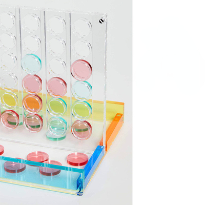 Luxury Functional Acrylic Game Set Colorful Plexiglass Chess Board Customized Size