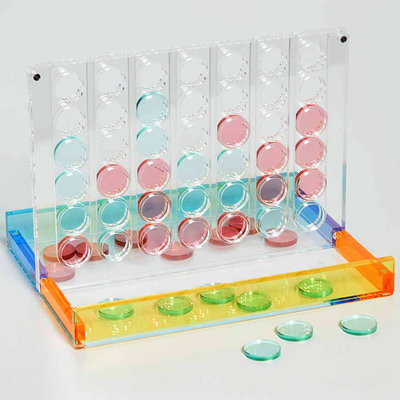 Luxury Functional Acrylic Game Set Colorful Plexiglass Chess Board Customized Size