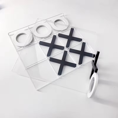 Plexiglass Acrylic Game Set XO Game Lucite Chess Set For Family Entertainment
