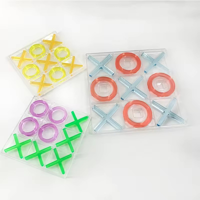 Plexiglass Acrylic Game Set XO Game Lucite Chess Set For Family Entertainment