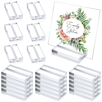 Clear Acrylic Table Top Sign Holder For Cards Table Numbers Photos Or Menus