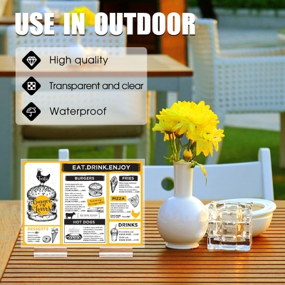 Clear Acrylic Table Top Sign Holder For Cards Table Numbers Photos Or Menus