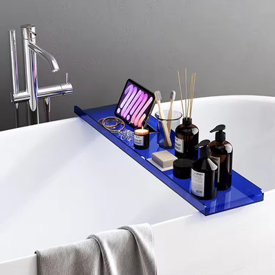 Custom Color Acrylic Bath Tray Crystal Shelf Lucite Bathtub Caddy OEM Logo