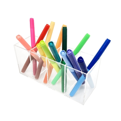 Quỹ cầm bút Acrylic linh hoạt bút chì trang điểm bàn chải tổ chức với 4 ngăn