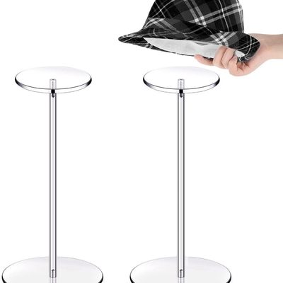 Transparent Hat Acrylic Holder Plexiglass Cap Display Stand For Sun Cap Assembled