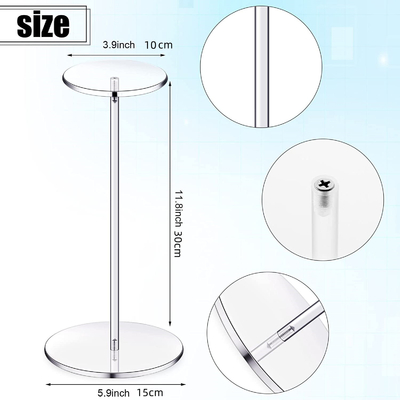 Transparent Hat Acrylic Holder Plexiglass Cap Display Stand For Sun Cap Assembled