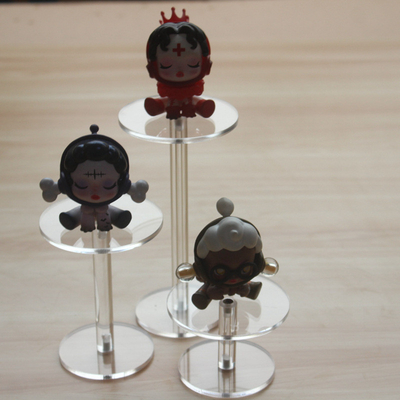 Round Shape Assembled Transparent Acrylic Display Holder For Cosmetics Jewelry